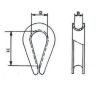Коуши для стальных канатов тип DIN 6899B